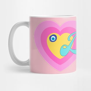 Lily in Colorful Heart Illustration Mug